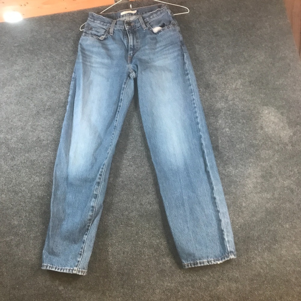 Levi's '94 Baggy Jeans Womens 25 Blue Denim Cotton Floral Mid Rise Straight Leg